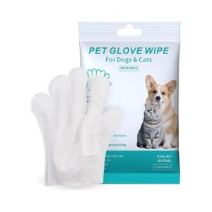 Dog and Cat Thick Wipes Gloves for Safe and Effective Cleaning and Deodorizing