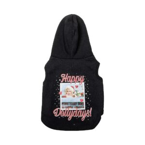 Dolly Parton Happy Dollydays Dog Coat for Small Pups with Hood