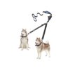 Double Dog Leash with Padded Handles, Reflective Stripes, and Independent Leads