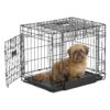 Double Door Metal Dog Crate for Large Dogs and Puppies