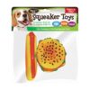 Double Pack Vinyl Squeaker Hamburger and Hotdog Interactive Toys