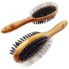 Double Sided Bamboo Brush for Long or Short Haired Dogs and Cats