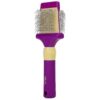 Double Sided Dog Slicker Brush for Medium Coated Dogs with Longer Pins and Flexible Head