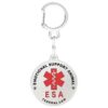 Double Sided ESA Dog Tag with Stone Polishing Finish and Red Medical Alert Symbol