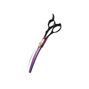 Down-Curved Japanese Steel Pet Hair Cutting Scissors for Trimming and Thinning