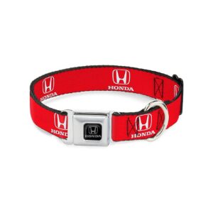 Down Seatbelt Buckle Dog Collar with 15-26 Neck Size and Honda Licensing