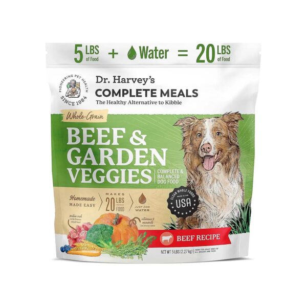 Dried Beef Dog Food with 7 Nutritious Veggies and 3 Vitamin-Rich Fruits