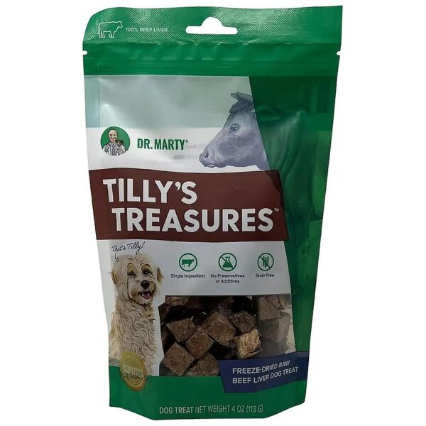 Dried Beef Liver Dog Treats for Adult Canines 4 oz