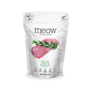 Dried Raw Duck Cat Food for Allergies or Sensitivities with New Zealand Green Mussel