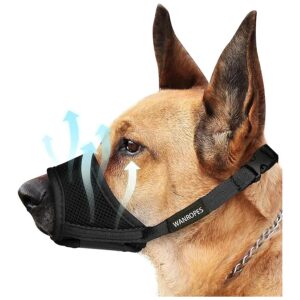 Dropping Breathable Muzzle for Biting Barking Chewing Black Size L