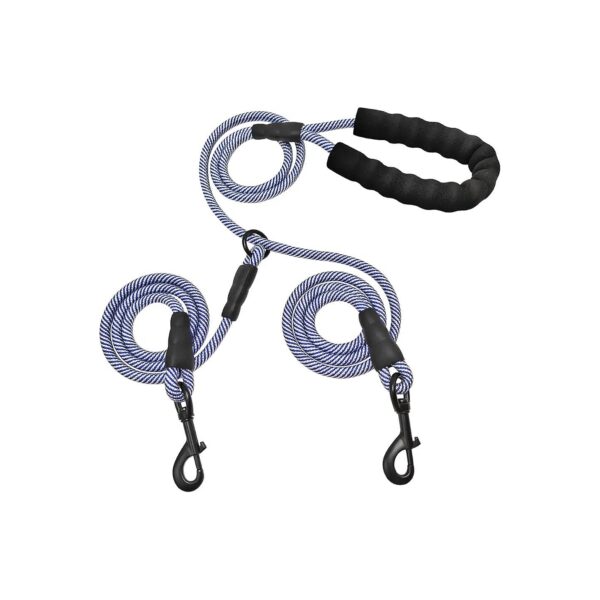 Dual Dog Leash for Two Small Medium Dogs 6FT Nylon Rope No Tangle System