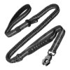 Dual-Handle Dog Leash with Shock-Absorbing Bungee for Dog Leash Control and Owner Comfort