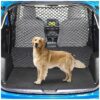 Dual Layer Dog Car Barrier Net for SUVs and Trucks with Free Metal Hooks