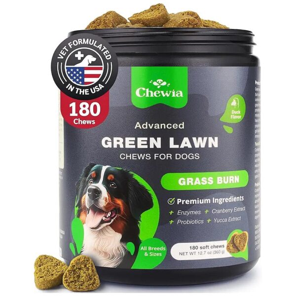 Duck Flavor, Chewable Grass Burn Spot Treatment for Dogs and Their Owners