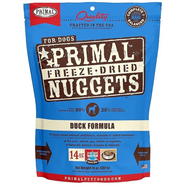 Duck Flavor Raw Dog Food Nuggets for Appetizing and Healthy Meals