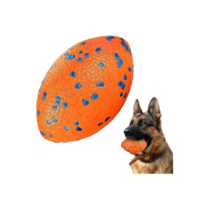 Durability Orange Dog Football Toy for Long Lasting Medium Large Breed Dog Play