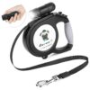 Durable 26ft Retractable Leash with Flashlight and Hook for Large Dogs up to 100lbs