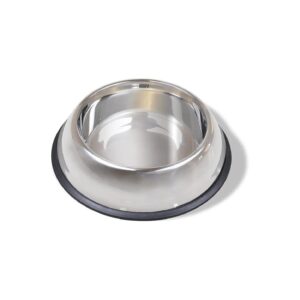 Durable 64 oz Stainless Steel Dog Food and Water Bowl with Wide Base