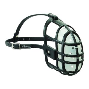 Durable Black Plastic Sheep Muzzle with Removable Inner Shell and Brahma Webb Straps