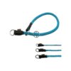 Durable Braided Collar with Slidable Stop Ring for Medium to Large Dogs in Light Blue