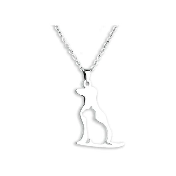 Durable Cat and Dog Lovers Necklace with Polishing Cloth and Gift Box