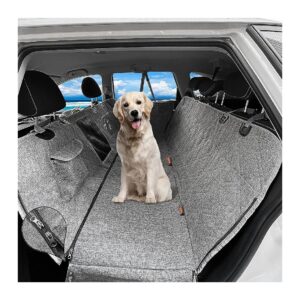 Durable Dog Car Seat Cover with Mesh Window and Nonslip Backing