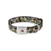 Durable Dog Collar with Looney Tunes Character Collage and Seatbelt Buckle Clasp