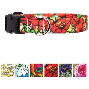 Durable Dog Collar with Permanently Bonded Printing, Rustproof Buckle, and 6 Size Options