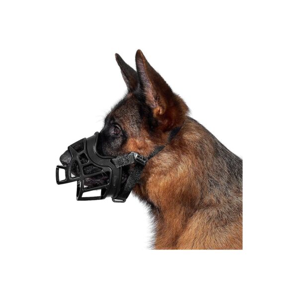 Durable Dog Muzzle for Large Breeds with Snug and Adjustable Fit