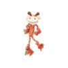 Durable Dog Rope Toy with Plush Giraffe Head for Medium and Small Dogs