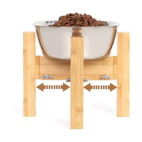 Durable Elevated Dog Bowl Stand for Small to Medium Dogs Adjustable Height and Width