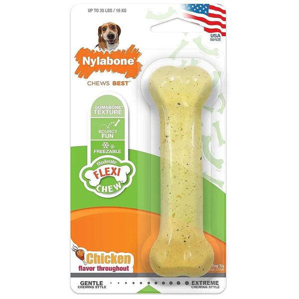 Durable Flexible Chew Toy for Medium Dogs with Delicious Chicken Flavor