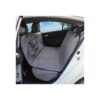 Durable Gray Dog Car Back Seat Cover with Anti-Slip Bottom and Waterproof Top Layers