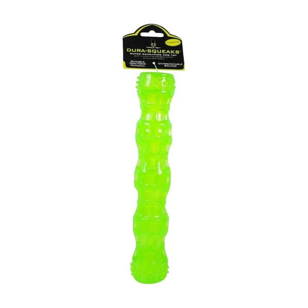 Durable Green Squeaky Dog Toy for Interactive Fun and Exercise