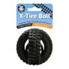 Durable Interactive Tire Ball Dog Toy with Jingle Bell for Curious Pups