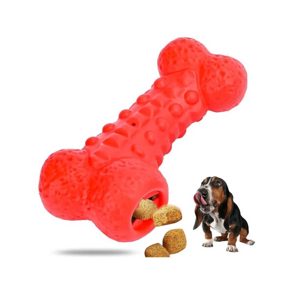 Durable Large Breed Dog Toys with Red Beef Flavor and Squeaker for Aggressive Chewers