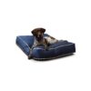 Durable Midnight Rectangle Polyester Dog Bed with Reversible Design and Water Resistance