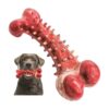 Durable Natural Rubber Dog Toys for Large Medium Dogs with Beef Flavor Red