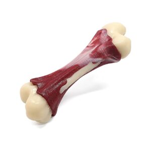 Durable Nylon Beef Flavored Bone Chew Toy for Aggressive Large Breed Dogs