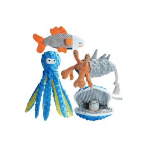 Durable Ocean Theme Dog Toys for Aggressive Chewers and Small Medium Large Dogs