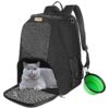 Durable Pet Backpack for Cats and Small Dogs with Breathable Mesh and Comfortable Straps