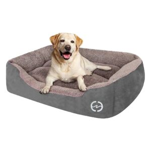 Durable Pet Bed for Medium Dogs Machine Washable Soft Fabric Anti-Slip Base