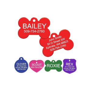 Durable Pet ID Tags for Large and Medium-Sized Dogs with Custom Engraving