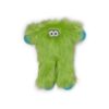 Durable Plush Dog Toy with HardyTex and Zogoflex Chew Zones, Lime Color Scheme