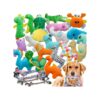 Durable Plush Squeaky Puppy Toys for Small Dogs 25-Pack with Rope Toys for Cleaning Teeth