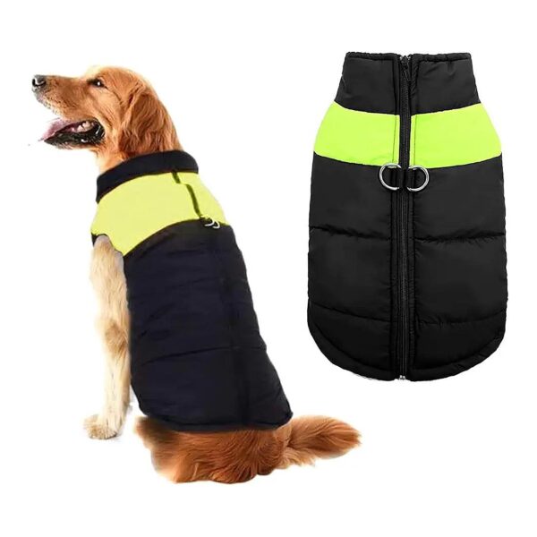 Durable Polyester Dog Winter Coat with Cotton Interior for Small to Large Breed Dogs