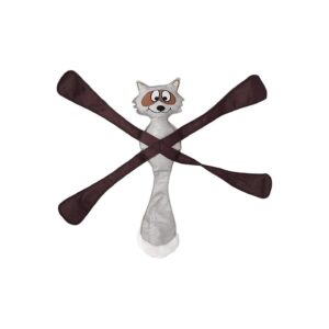 Durable Raccoon Themed Dog Toy with Flat Embroidery and Squeakers