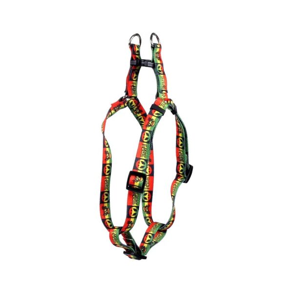 Durable Rasta Polyester Harness for Small Dogs with Washable Design