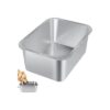 Durable Rectangular Dog Food and Water Bowl for Multiple Pets with Arc Corners