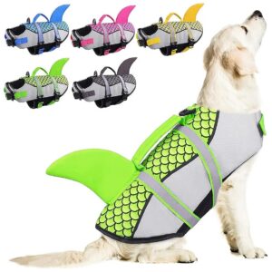 Durable Reflective Ripstop Dog Life Jacket with Rescue Handle for Large Breed